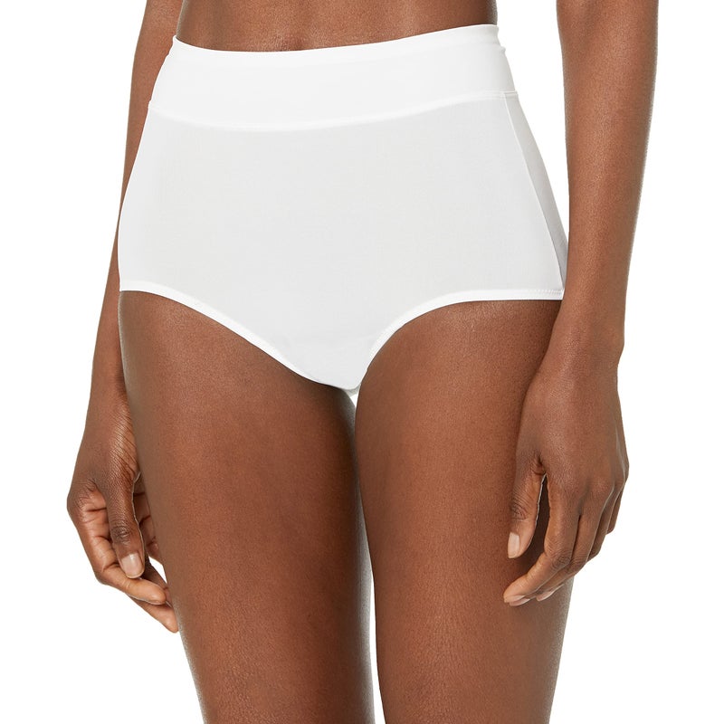 Warner's Women's No Pinching. No Problems. Modern Brief Panty, White, 8 - Image 1